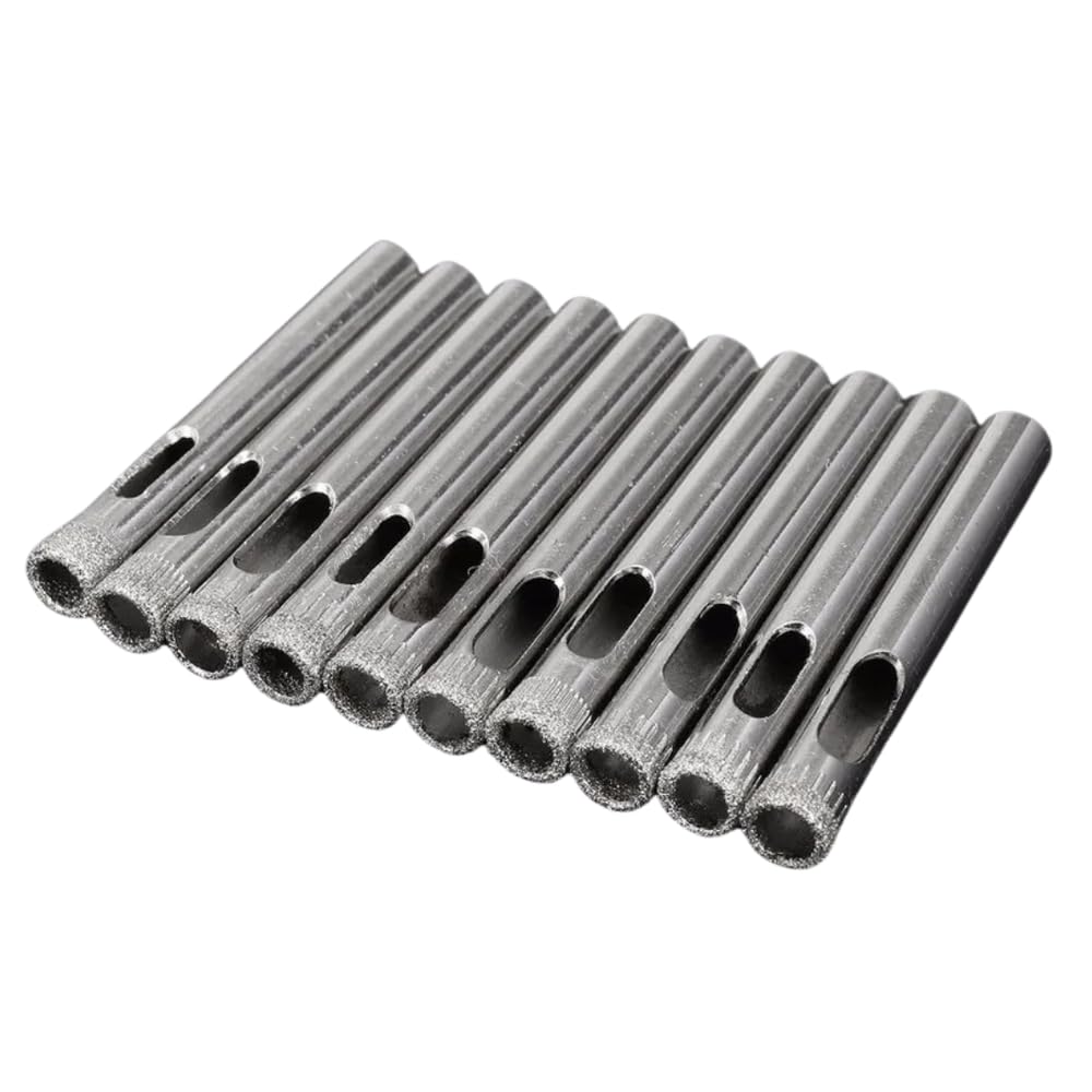 10PCS 6mm Diamond Coated Hole Saw Drill Bits for Glass Ceramic Tile Marble Rock