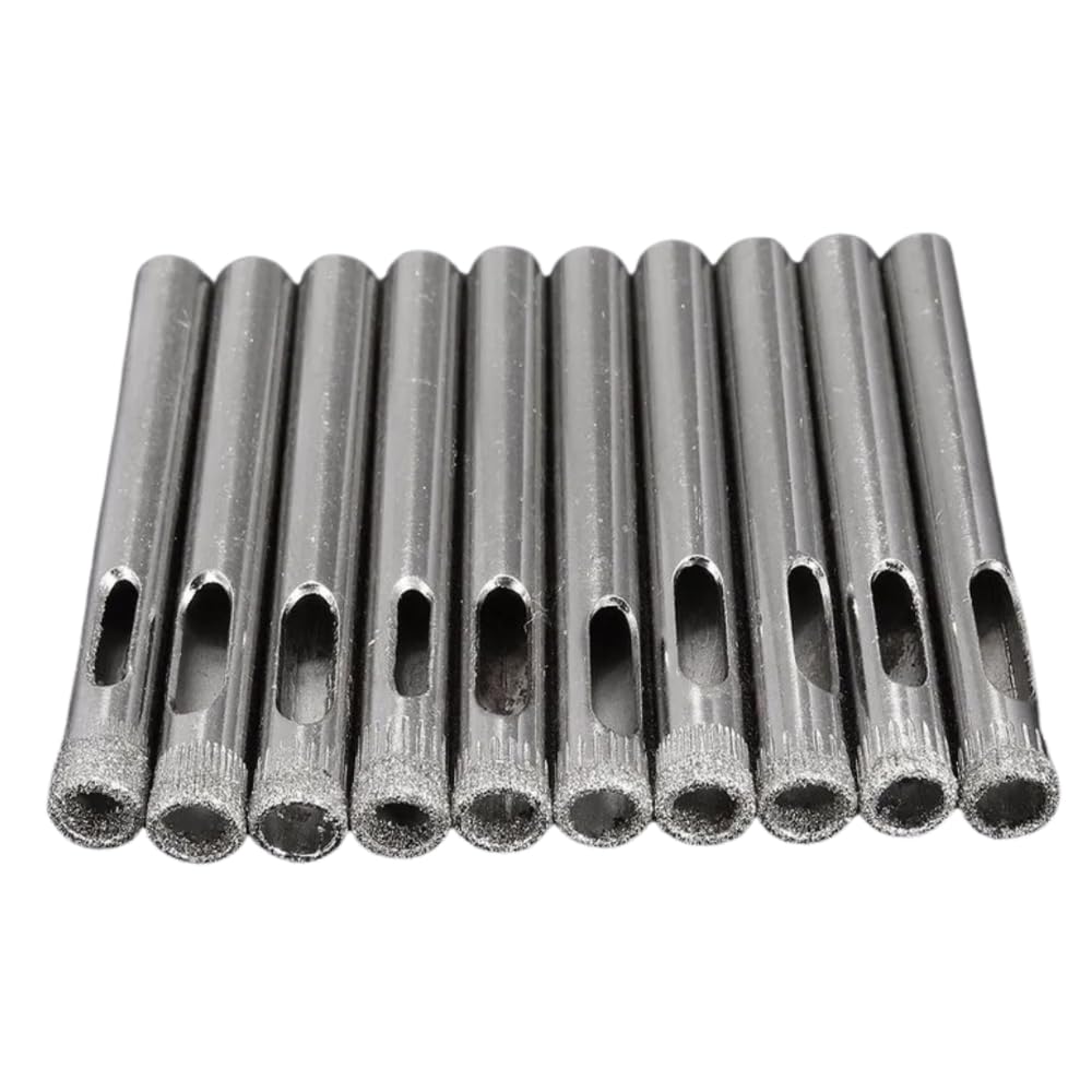 10PCS 6mm Diamond Coated Hole Saw Drill Bits for Glass Ceramic Tile Marble Rock