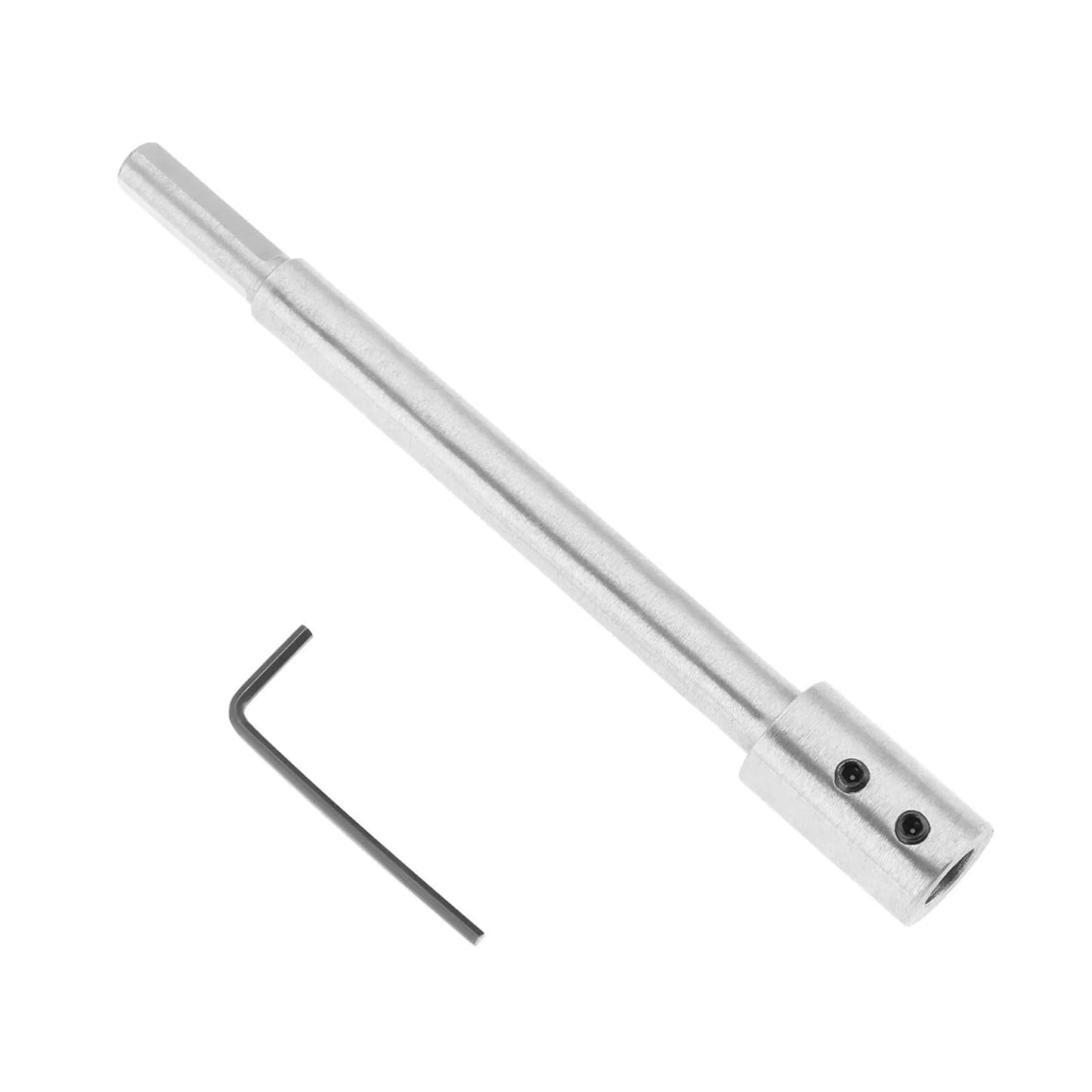 169mm Long Drill Bit Extension Bar for Forstner High Carbon Steel 3/8" Inch Shank Diameter & Allen Key Tool