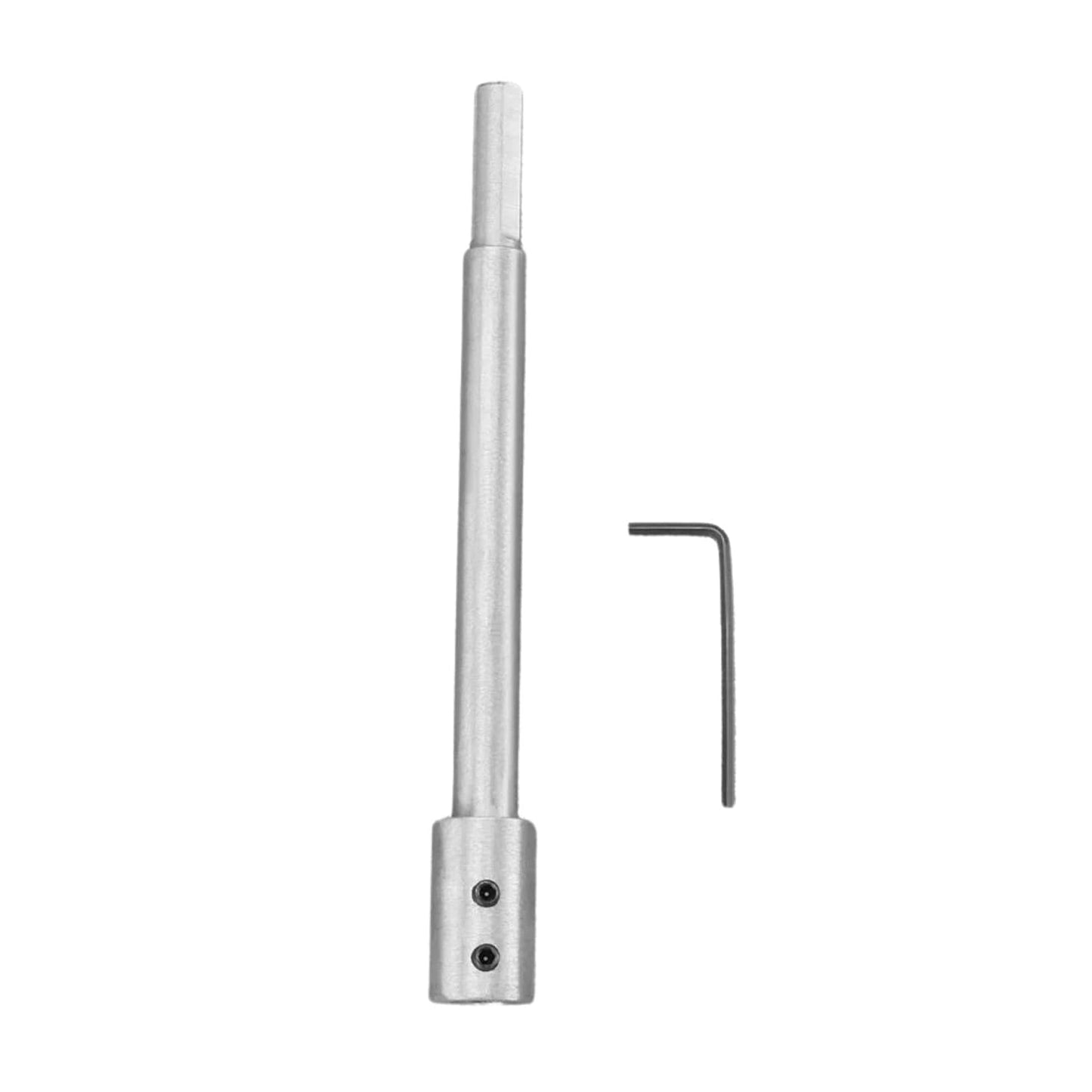 169mm Long Drill Bit Extension Bar for Forstner High Carbon Steel 3/8" Inch Shank Diameter & Allen Key Tool