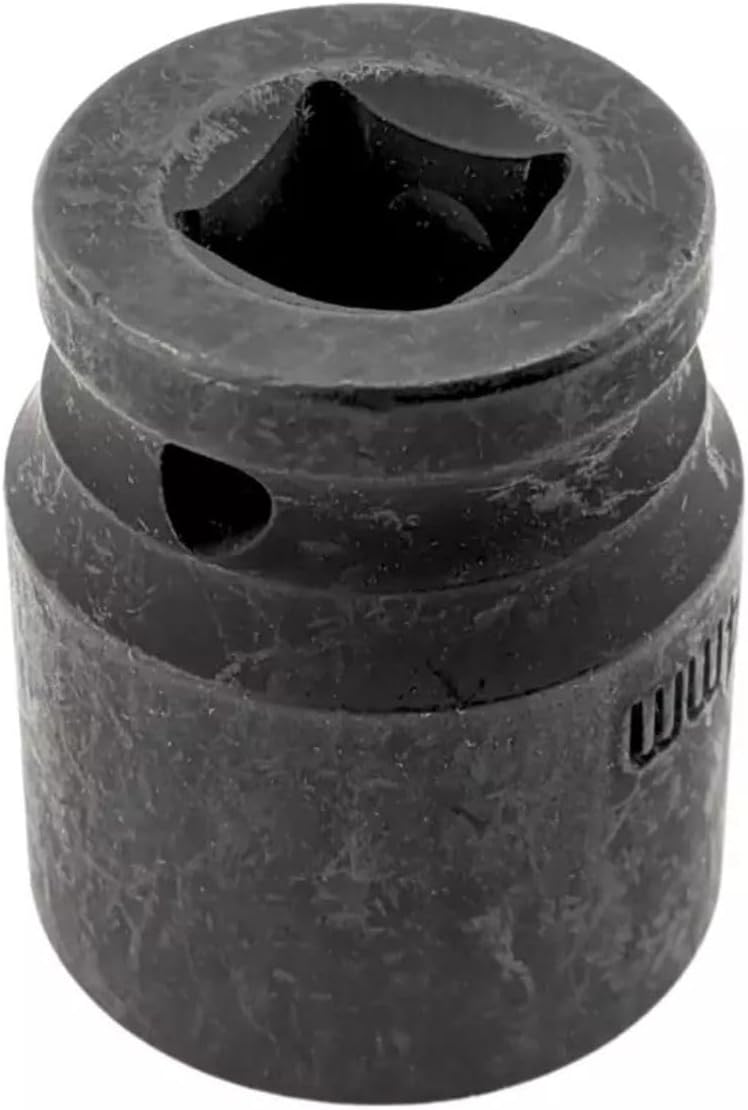 24mm 6-Point Shallow Impact Socket 1/2" Drive CR-V Steel Black Phosphate Coated Metric | 1.61" Long