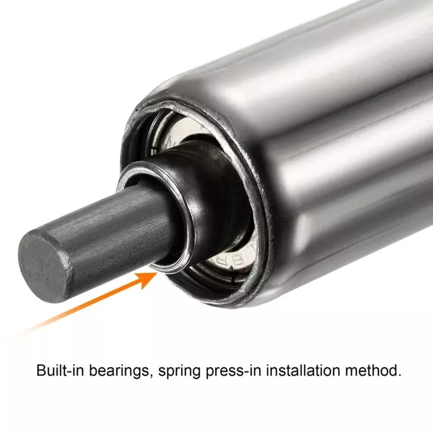 2pcs 1" x 8" Stainless Steel Gravity Conveyor Roller Transmission Galvanized End