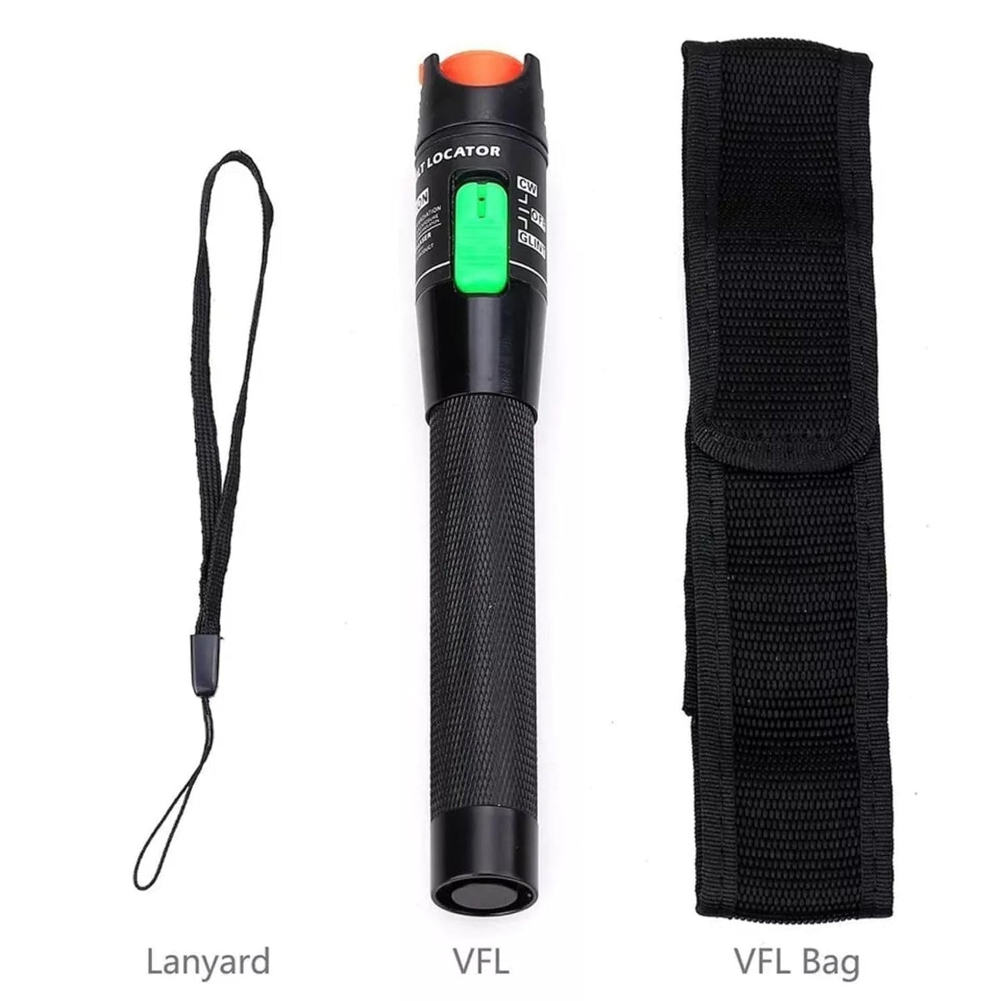 30km Fibre Optic Cable Visual Fault Locator Tester Meter with 2.5mm Universal Connector for FC/SC/ST Connections – Red Light VFL Pen, Fiber Network Cable Adapter Test Kit, Light Source Tester