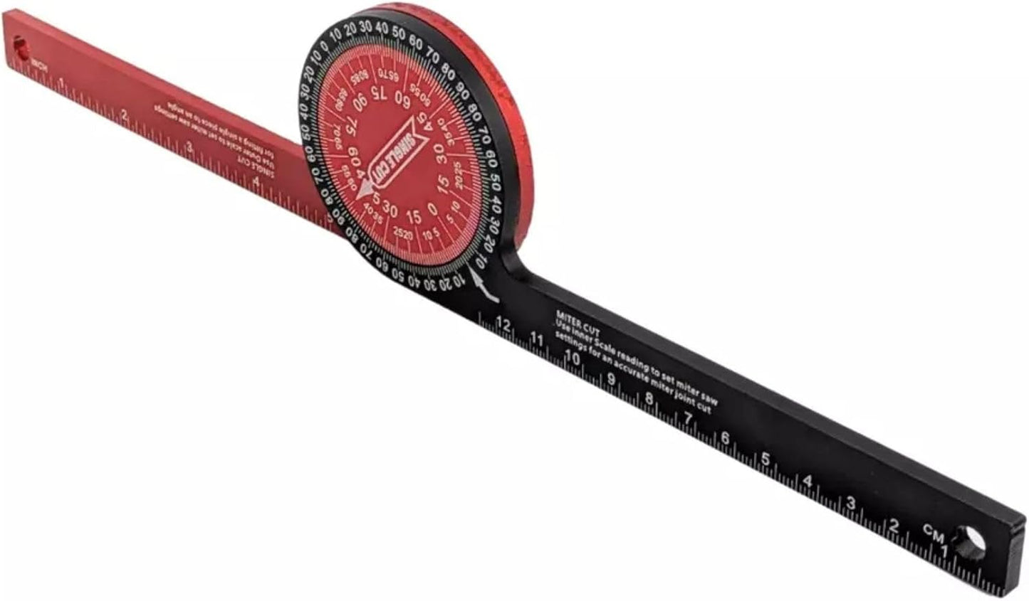 360° Mitre Saw Protractor Precision Angle Finder for Coving/Cornice/Woodwork/DIY for Inside & Outside Corners - 18.5cm Long