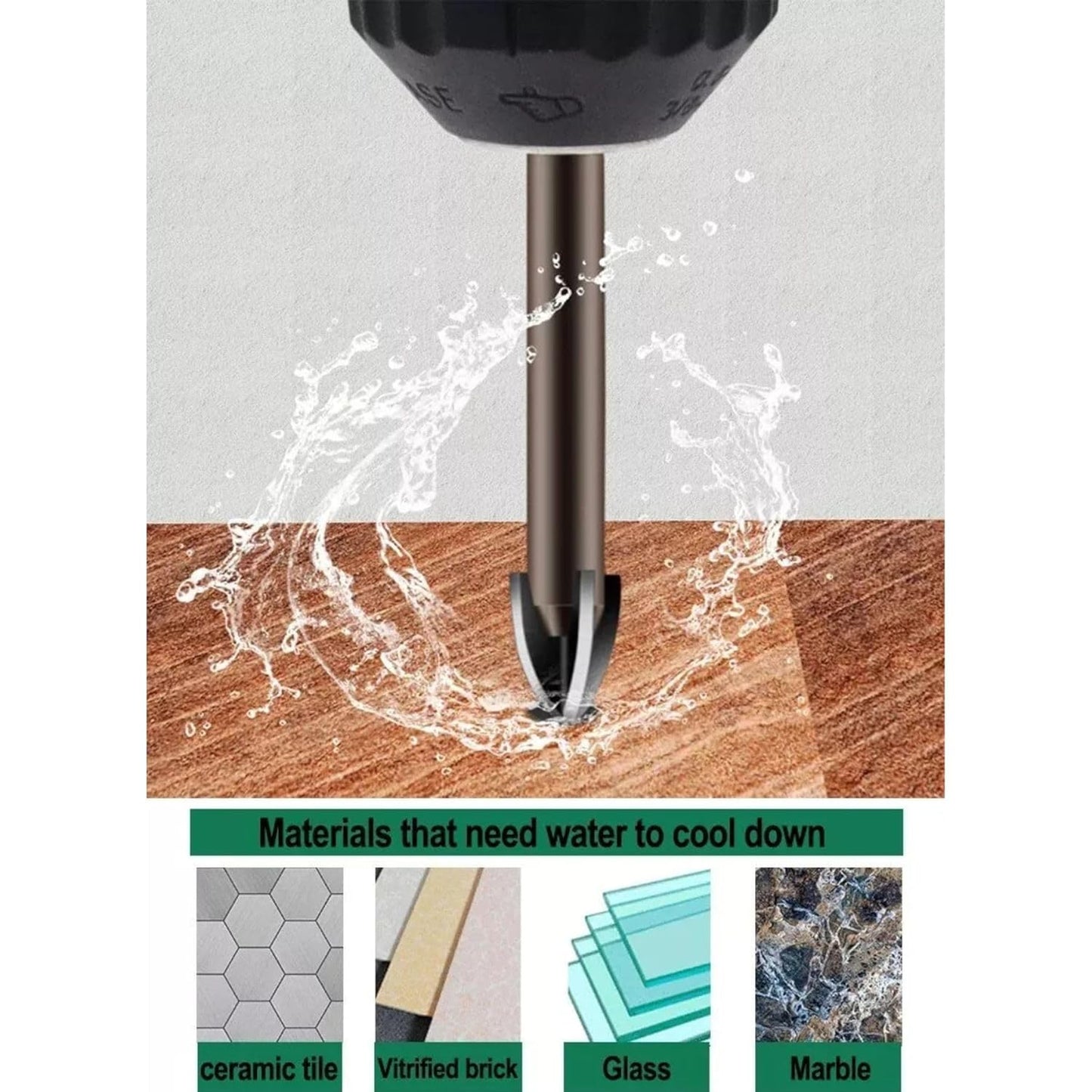 5pcs Titanium-Coated Masonry Drill Bits – Concrete, Ceramic Tile Triangle Tip Drill Bits with 1/4" Hex Shank for Mirror, Tile, Brick and Concrete Block (5mm Diameter)