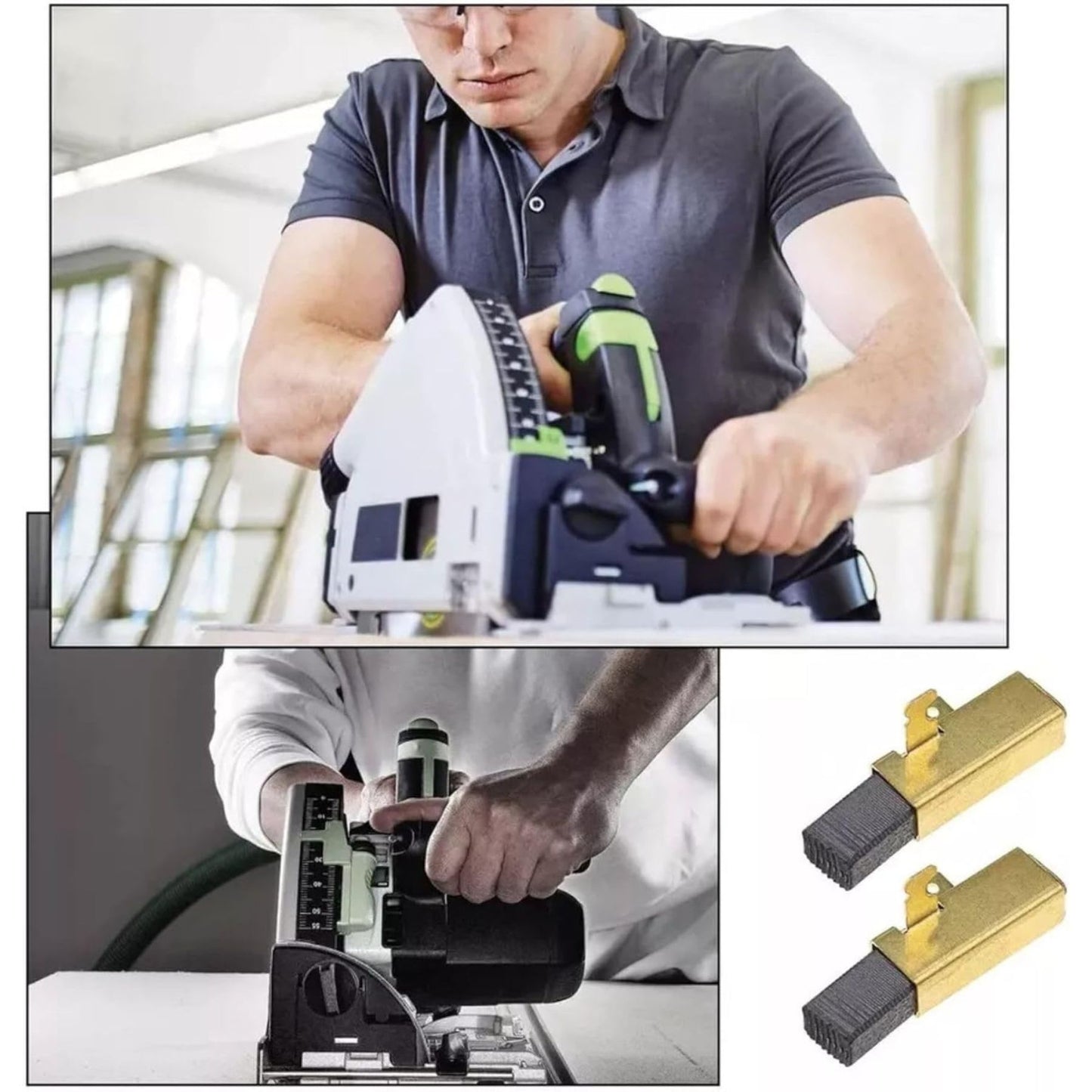 2pcs 491704 Carbon Brushes for Festool TS 55 F EBQ 230V TS75 AP55EB AP65EB AT55E & AT65EB