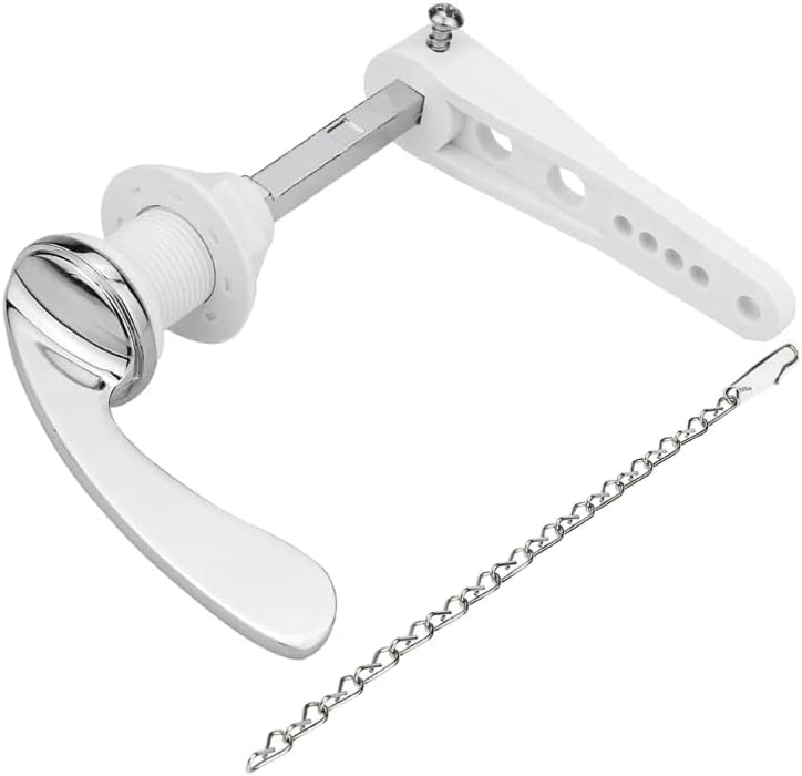 Universal Replacement Toilet Flush Handle Lever Arm Kit for Toilet WC Cistern Tank in Chrome Silver Metal