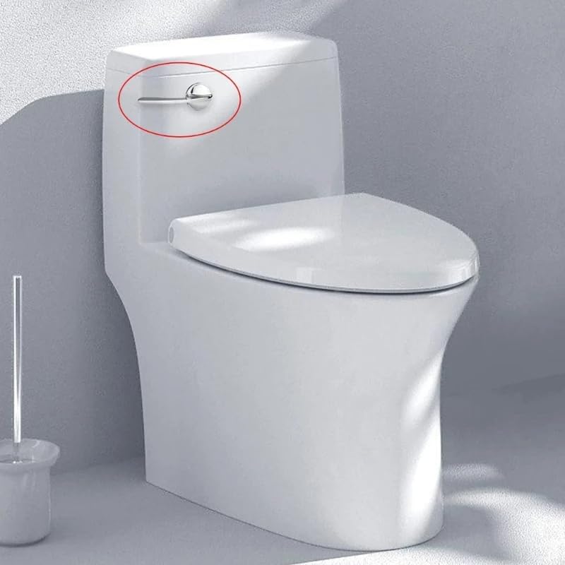 Universal Replacement Toilet Flush Handle Lever Arm Kit for Toilet WC Cistern Tank in Chrome Silver Metal