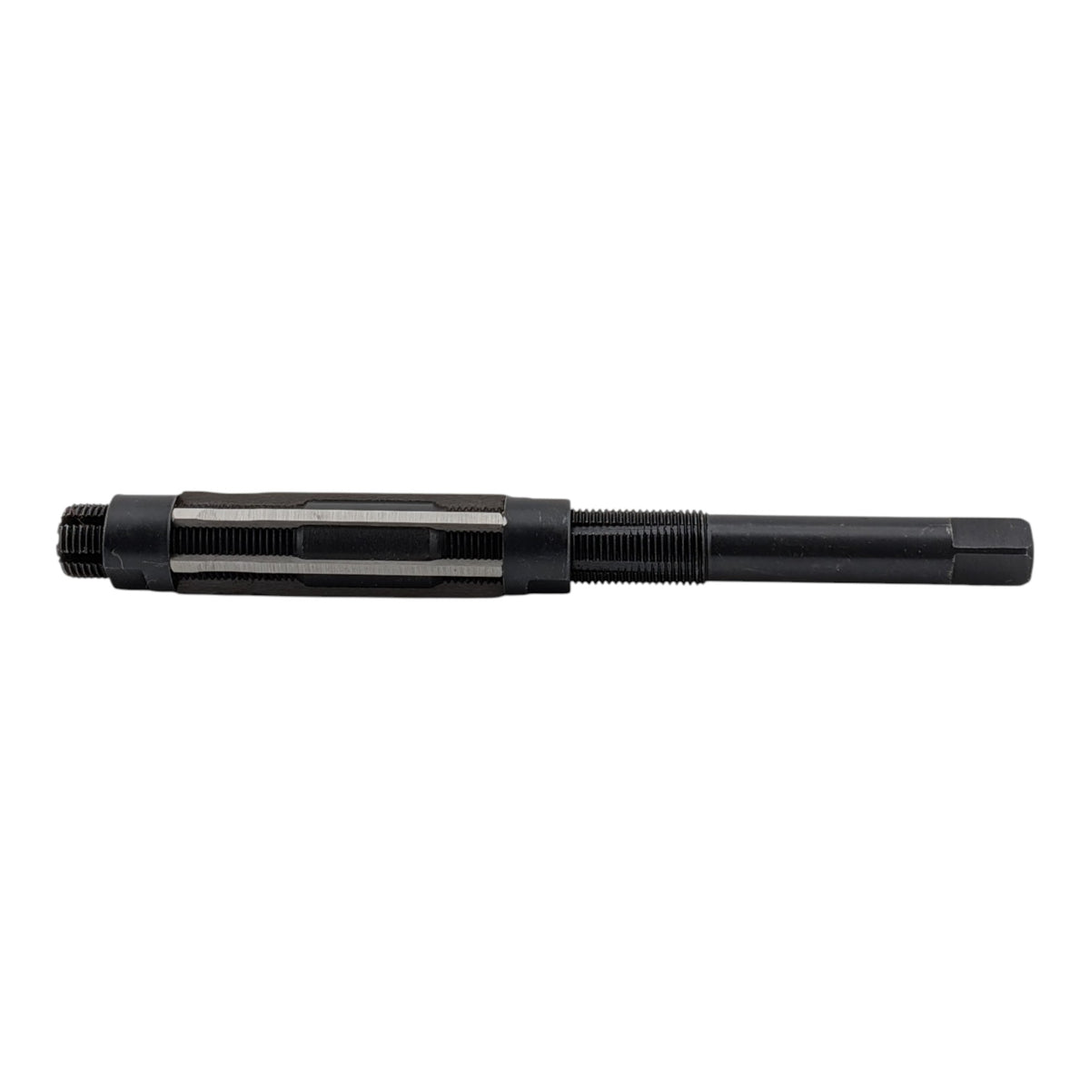 Adjustable HSS H8 hand reamer, 23 to 26mm, 6 straight flutes