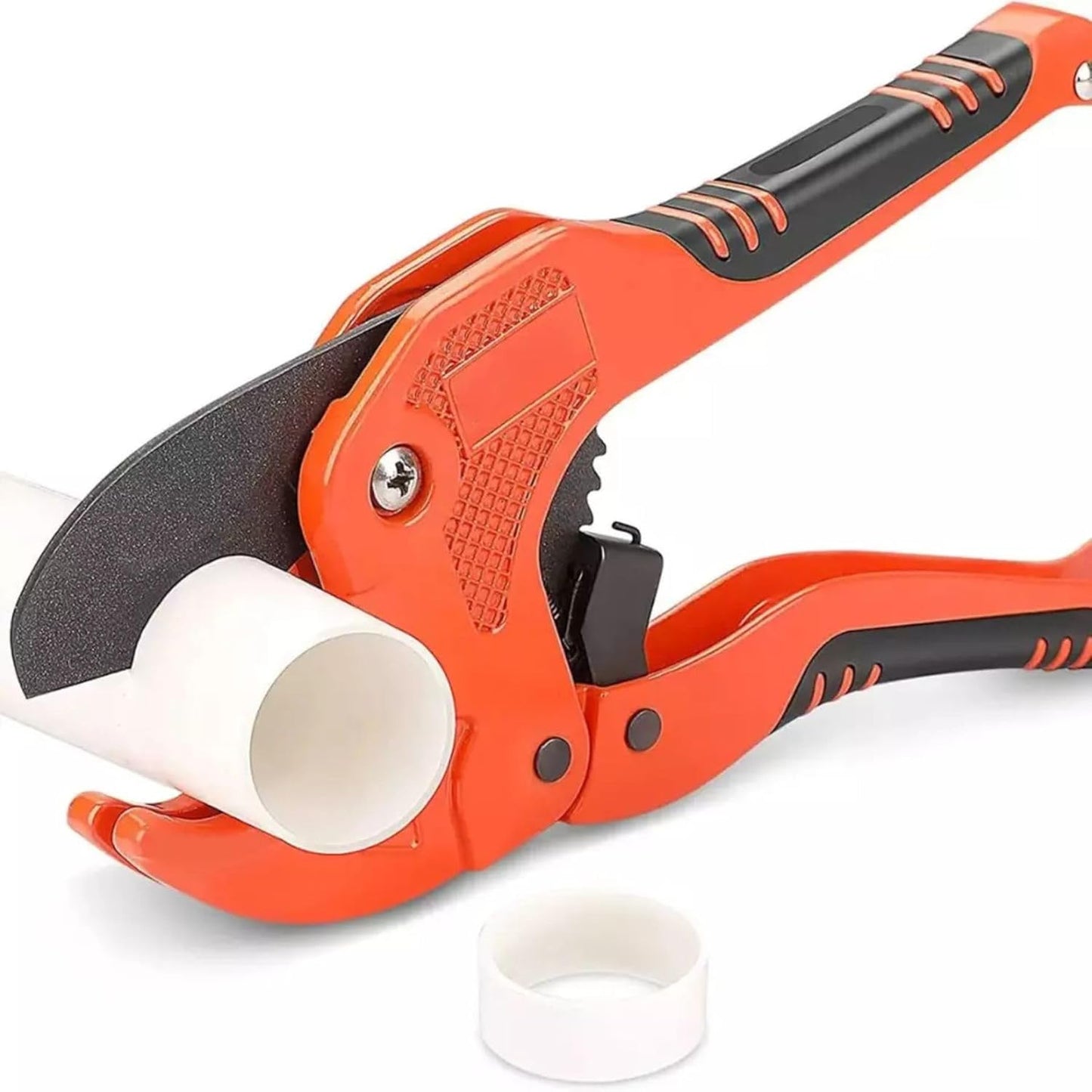 Ratcheting Pipe Cutter 42mm Max Diameter for PVC, PEX & PPR Plastic Pipe/Hoses