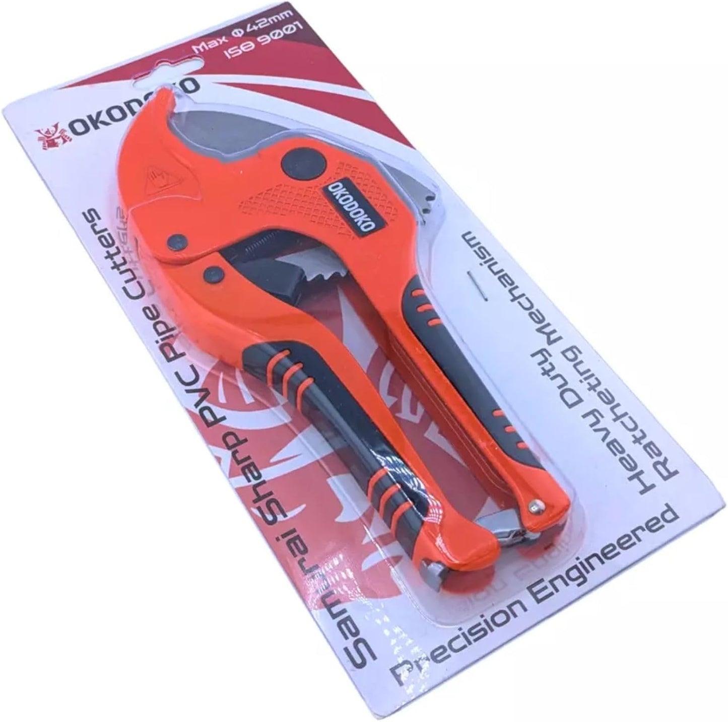 Ratcheting Pipe Cutter 42mm Max Diameter for PVC, PEX & PPR Plastic Pipe/Hoses