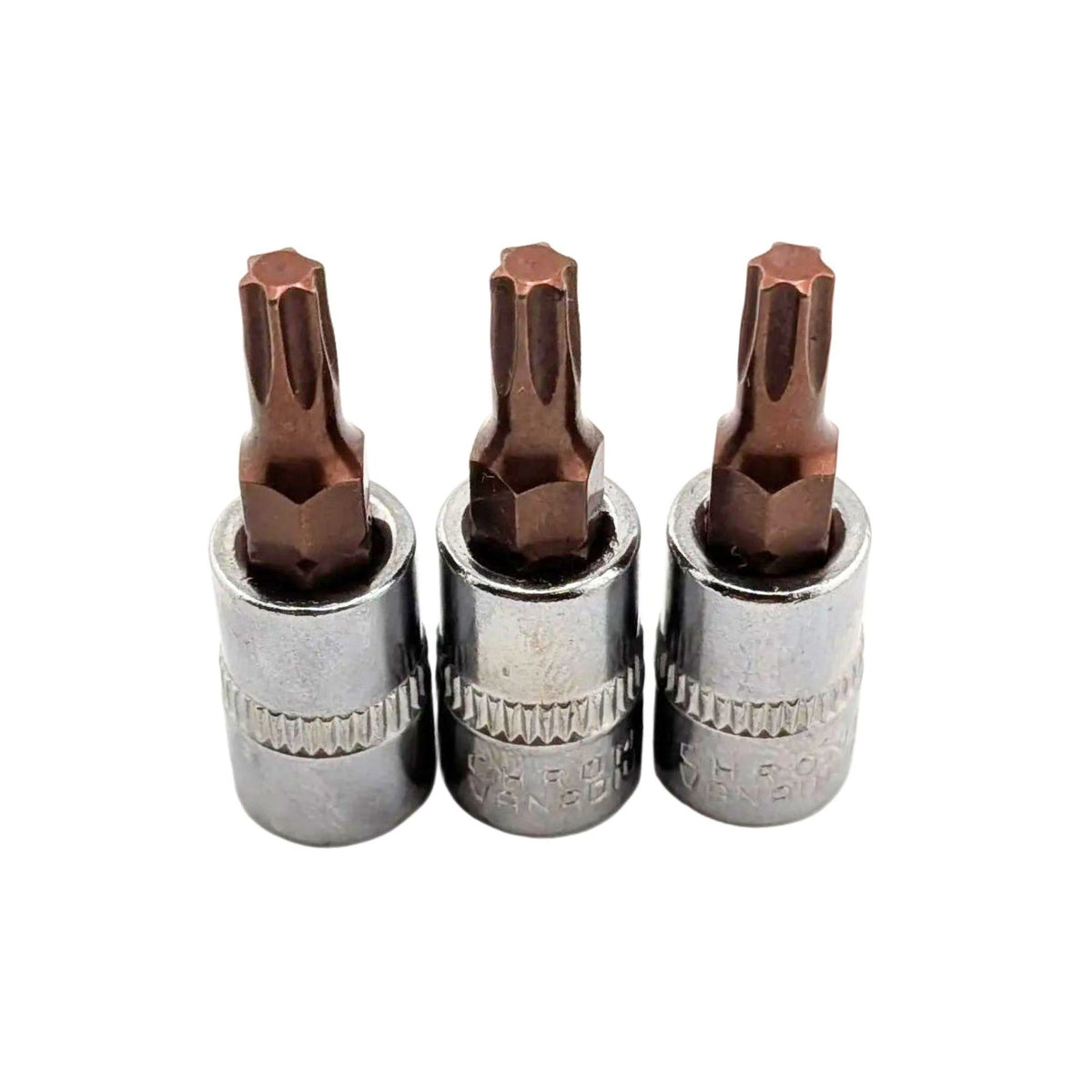 3 pack 1/4 inch drive Torx T25 bit sockets, S2 steel, 38mm