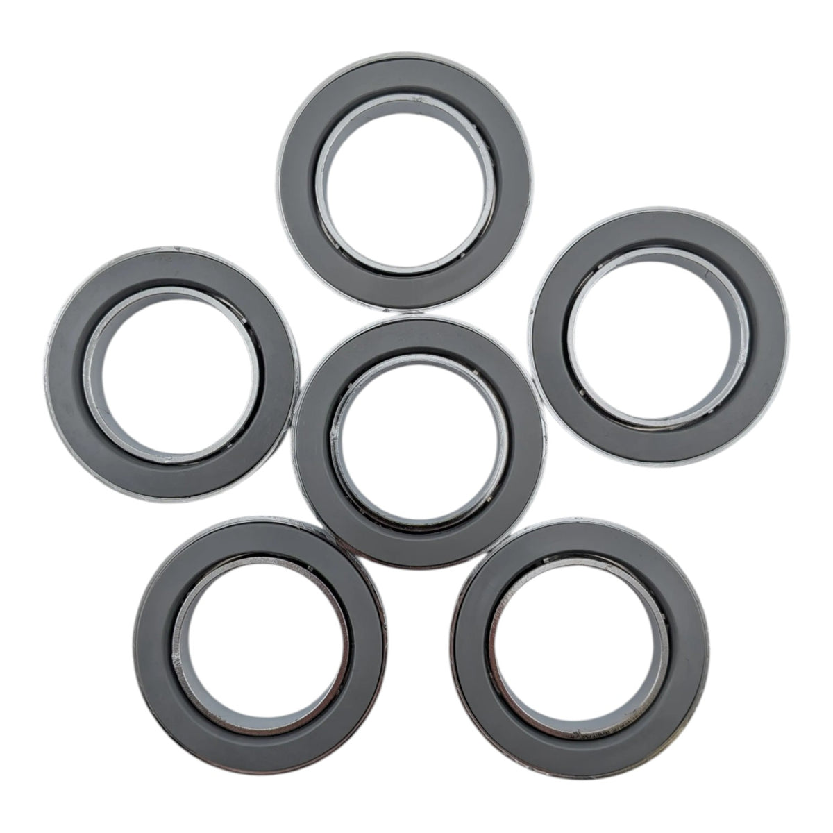 6 pack chrome plastic basin tap base rings with seal