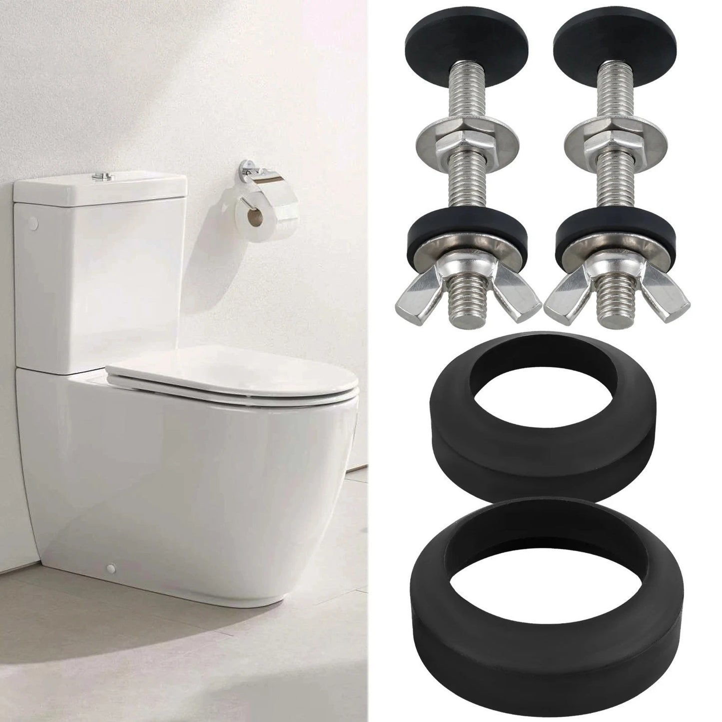 Toilet Tank to Bowl Gaskets, Washers, Bolts & Seals for 2" & 3" Cistern Coupling