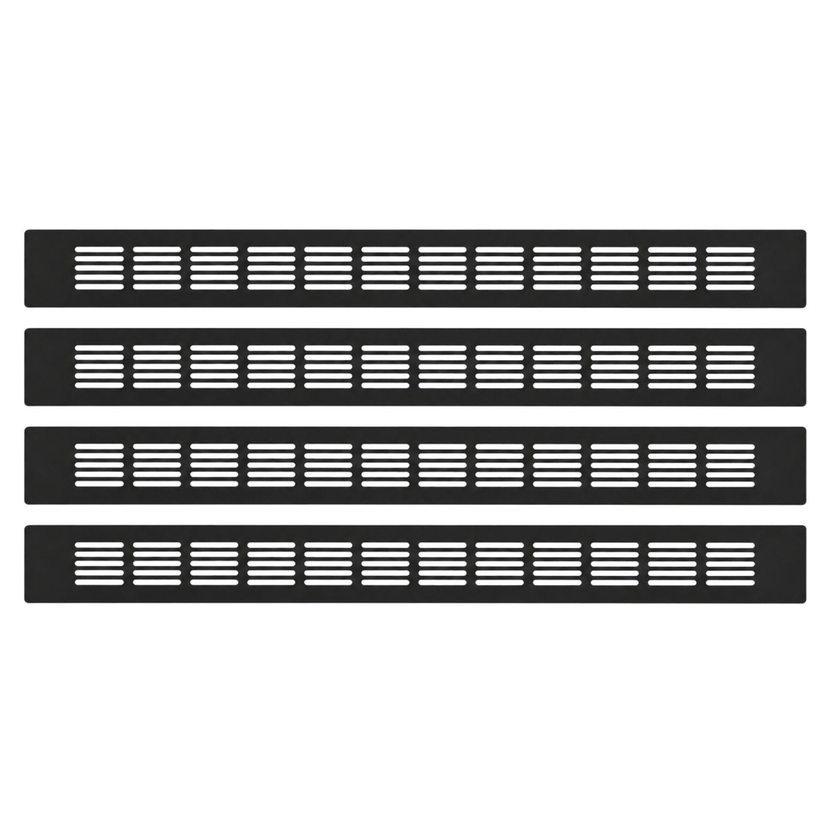 4 pack rectangular aluminium alloy mesh ventilation grilles, 500x50mm