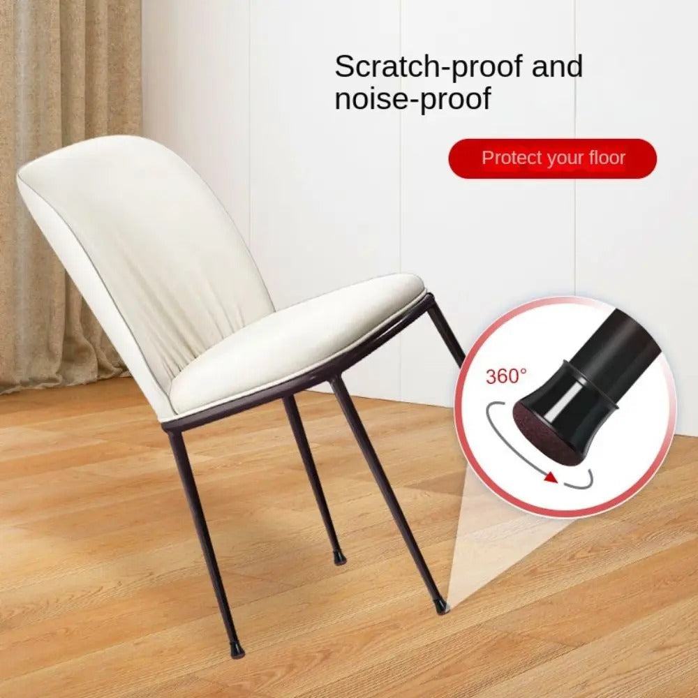 16 Pcs Chair Leg Floor Protectors Black Silicone Chair Leg Feet Covers Caps for 15-20mm Legs