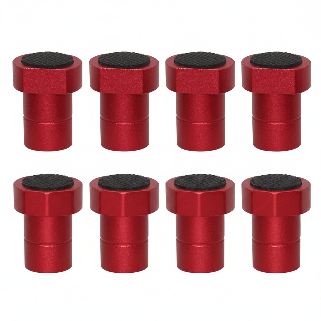 8 pack 20mm aluminium bench dogs with non-slip pad for T-track woodworking