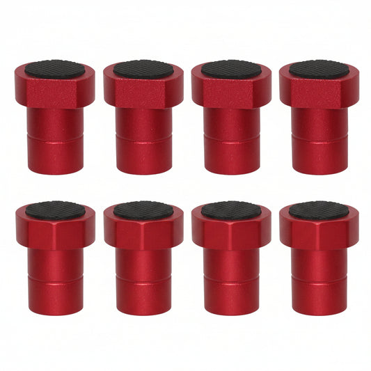 8 pack 20mm aluminium bench dogs with non-slip pad for T-track woodworking