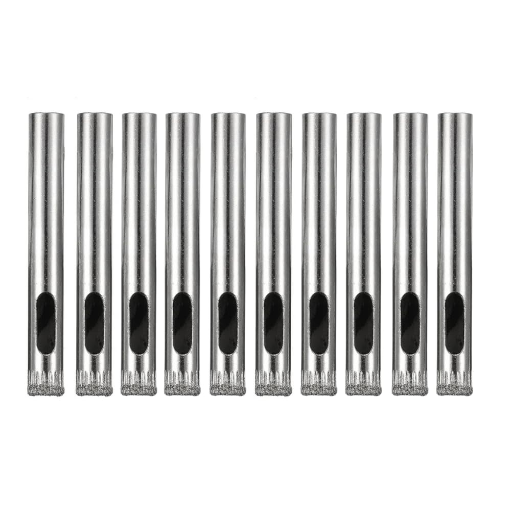 10PCS 6mm Diamond Coated Hole Saw Drill Bits for Glass Ceramic Tile Marble Rock