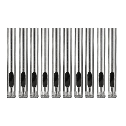 10PCS 6mm Diamond Coated Hole Saw Drill Bits for Glass Ceramic Tile Marble Rock