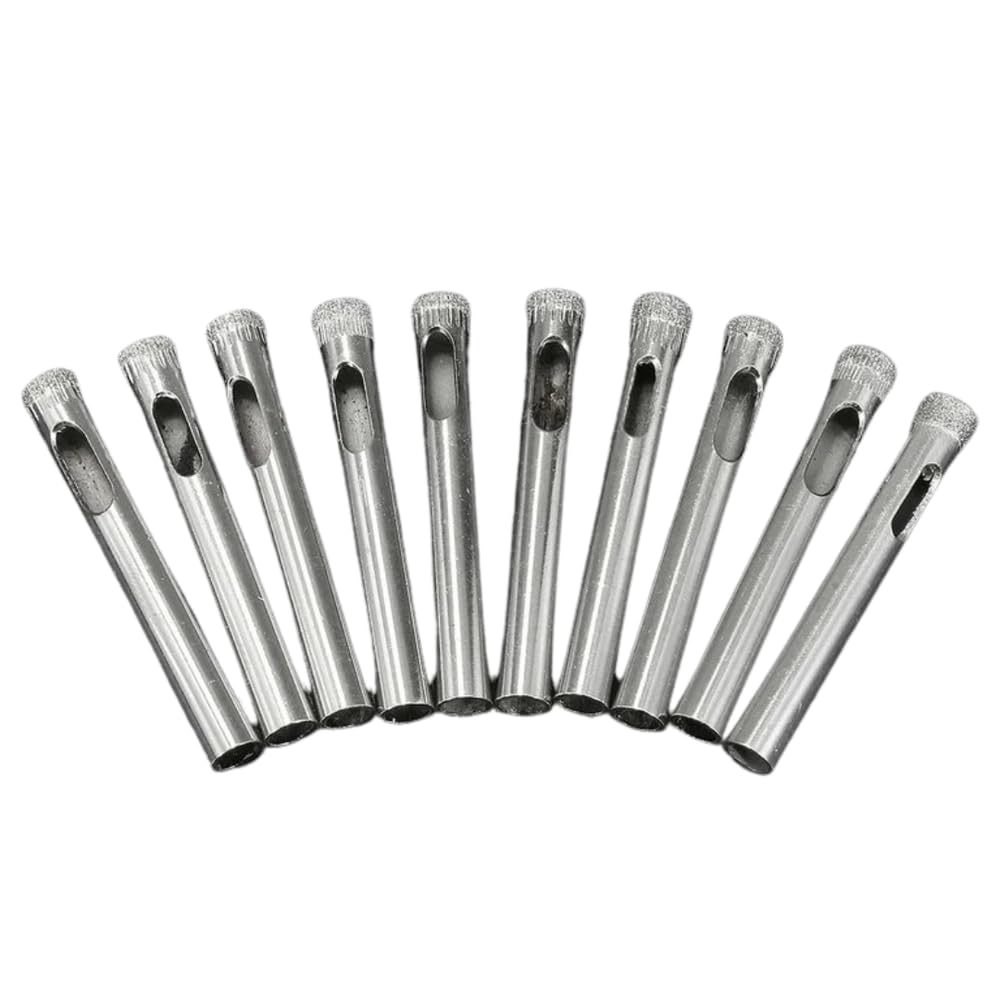 10PCS 6mm Diamond Coated Hole Saw Drill Bits for Glass Ceramic Tile Marble Rock