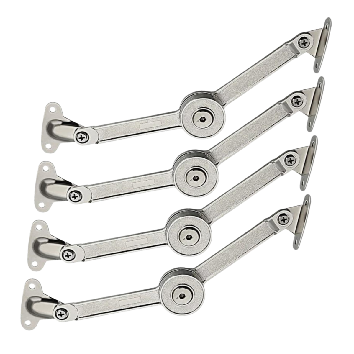 4 pack lift up strut lid flap stay support hinges for cupboards and cabinets