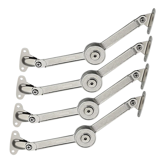 4 pack lift up strut lid flap stay support hinges for cupboards and cabinets