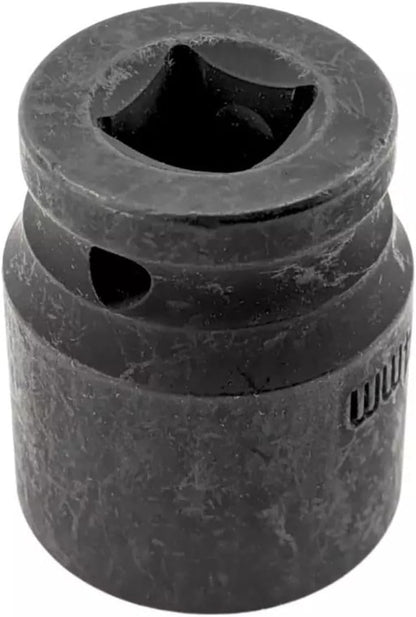 24mm 6-Point Shallow Impact Socket 1/2" Drive CR-V Steel Black Phosphate Coated Metric | 1.61" Long