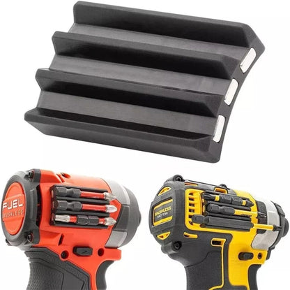 2pcs Magnetic Drill Bit Holder for Impact Drivers & Drills, High Strength Adhesive, Drill Bit Sleeve Organizer for Side of Drill, Impact & Tool for Milwaukee, Dewalt and More