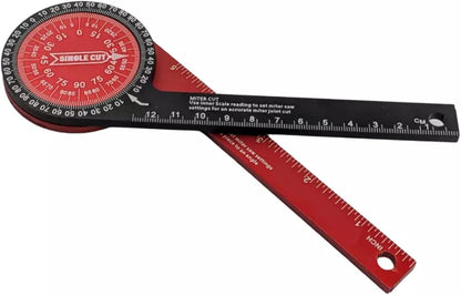 360° Mitre Saw Protractor Precision Angle Finder for Coving/Cornice/Woodwork/DIY for Inside & Outside Corners - 18.5cm Long