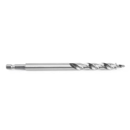 3/8" Lip and Spur Point Drill Bit with Adjustable Stop Collar and Tool for Pocket Hole Jigs 1/4" Hex