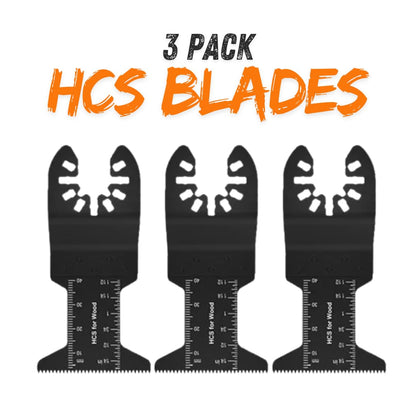 3pcs High Carbon Steel HCS Oscillating Saw Tool Blades - Multitool Quick Release Blades for Wood Drywall Plaster Plastic & PVC