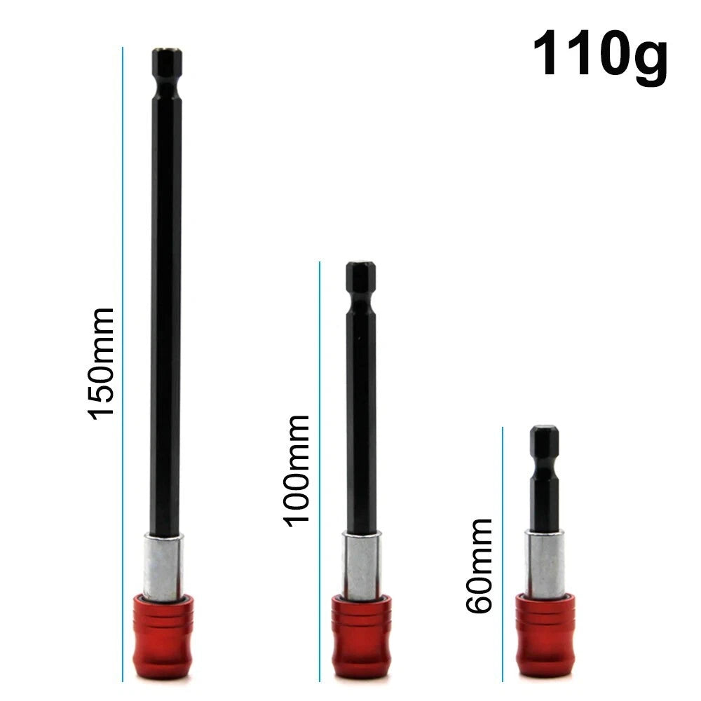 3pcs Magnetic Drill Bit Extension Set 60mm 100mm 150mm Quick Release 1/4” Hex Shank