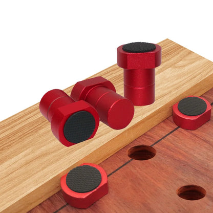 8 pack 20mm aluminium bench dogs with non-slip pad for T-track woodworking