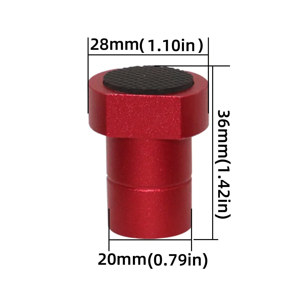 8 pack 20mm aluminium bench dogs with non-slip pad for T-track woodworking