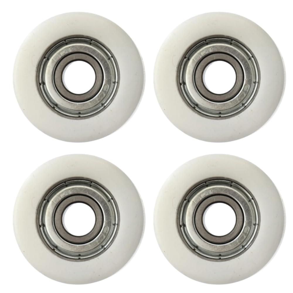 4pcs 8 x 32 x 12mm Roller Idler Bearing Pulley Sliding Conveyor Wheel White 608Z