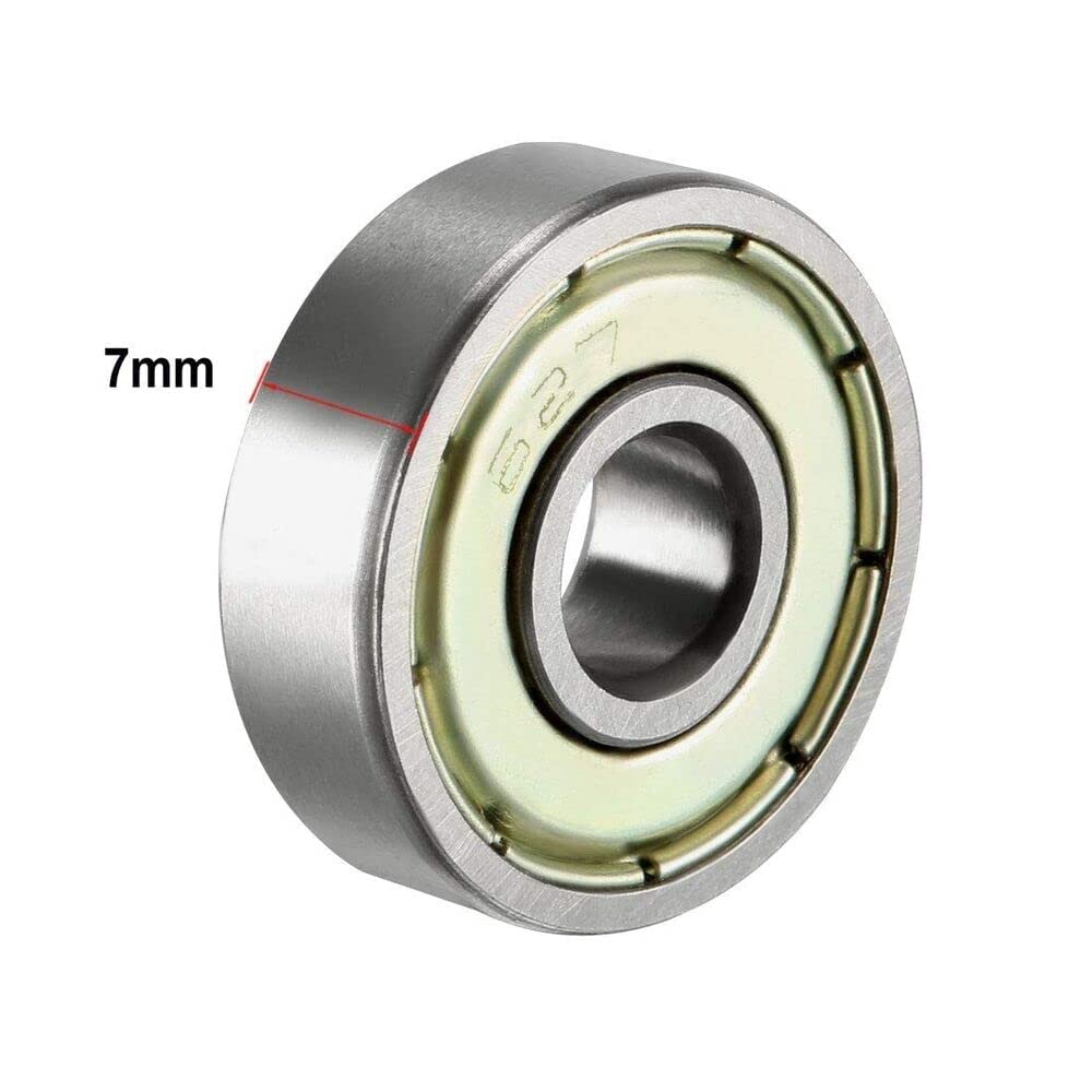 10 Pack of 627Z Deep Groove Ball Bearing Single Shield 7mm x 22mm x 7mm 60027