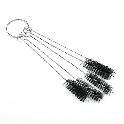 Round Pipe Tube Wire-Brush Set of 5 Brushes on Ring for Cylinder Bores Cleaning Tool Stainless Steel