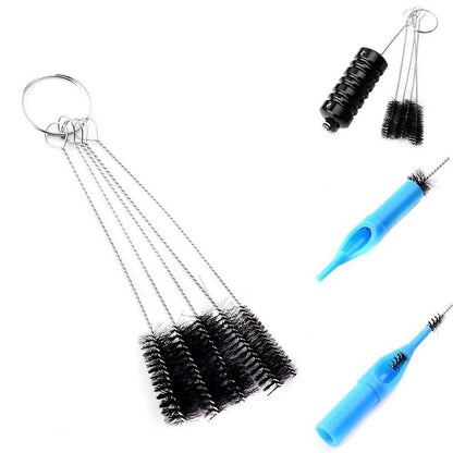 Round Pipe Tube Wire-Brush Set of 5 Brushes on Ring for Cylinder Bores Cleaning Tool Stainless Steel