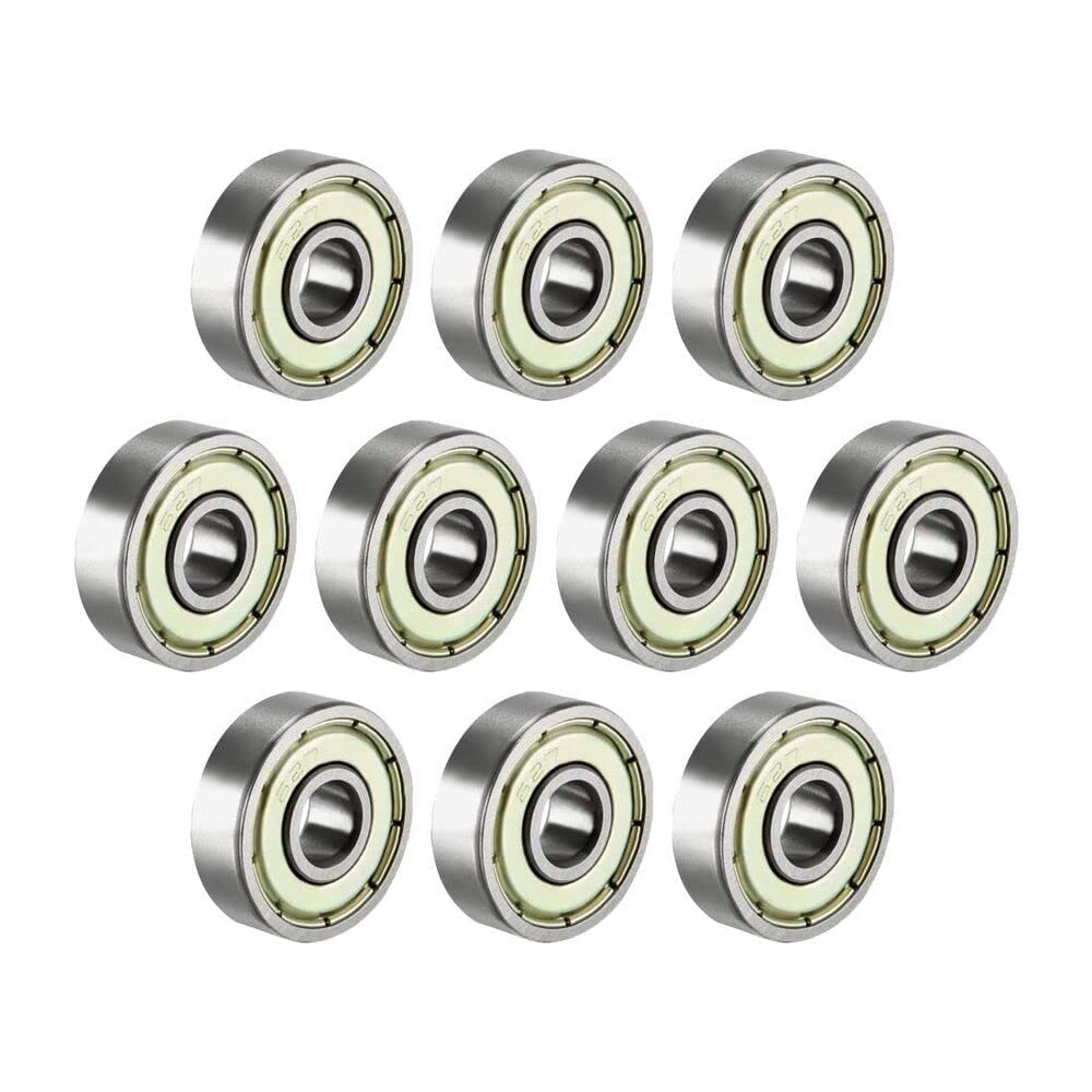 10 Pack of 627Z Deep Groove Ball Bearing Single Shield 7mm x 22mm x 7mm 60027