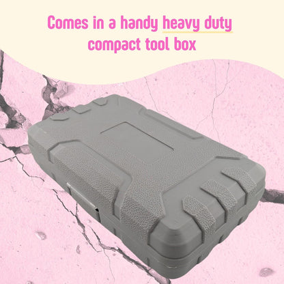 24pc Pink Tool Kit for Women – Mini DIY Household Ladies Toolbox Set with Essential Starter Hand Tools for Home Improvement Projects, Repair & Maintenance