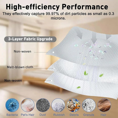 High-Capacity Replacement Dust Bags for Tapo RV30 RV20 Max Plus Robot Vacuums – Durable Non-Woven Design for Superior Debris Collection and a Cleaner Home