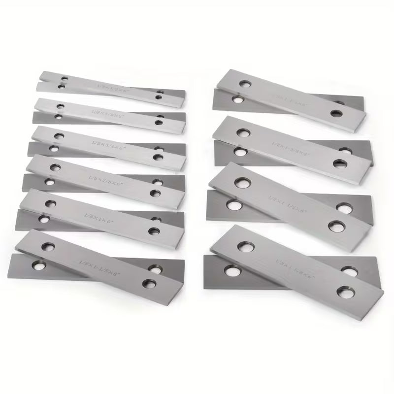 Thin parallel bar set, 10 pairs of parallel blocks, 0.0005 inch accuracy, for lathe and milling