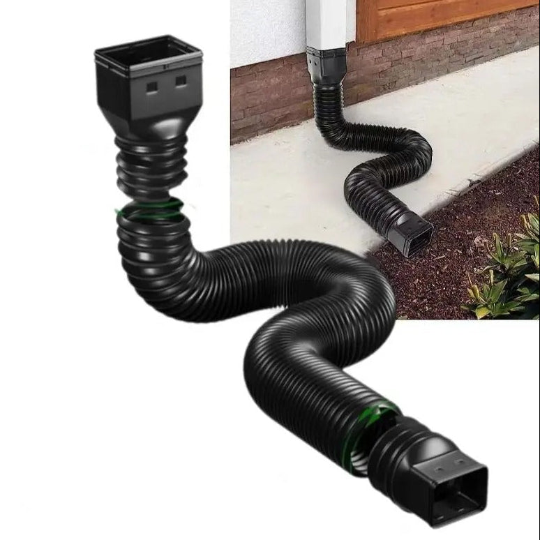 Expandable flexible 150cm guttering drain pipe, rainwater downspout extension