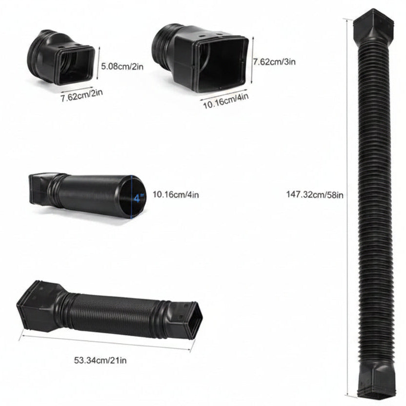 Expandable flexible 150cm guttering drain pipe, rainwater downspout extension