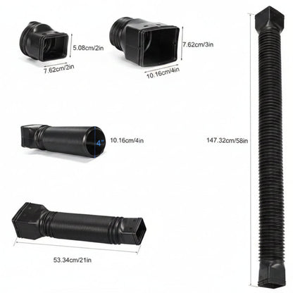 Expandable flexible 150cm guttering drain pipe, rainwater downspout extension