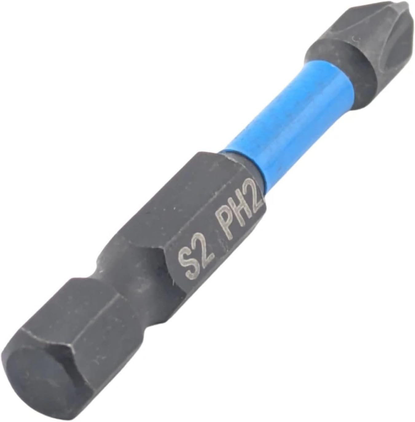 Black Magnetic 10pcs PZ2 50mm Pozi Drive 2 Impact Duty Screwdriver Drill Bits Set S2 Steel