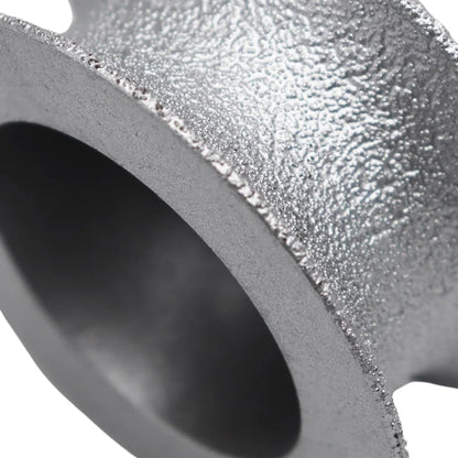 Concave Abrasive Bullnose Angle Grinder Grinding Wheel (25mm Grinding Edge) Tool Brazed for Stone, Marble, Granite, Ceramic, Quartz & Artificial Stone (74mm Wide - 20mm Hole)