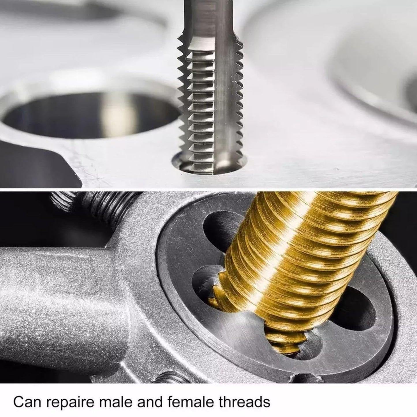 M12 x 1.5mm Metric Tap and Die Set HSS Machine Thread Tap with Round Die