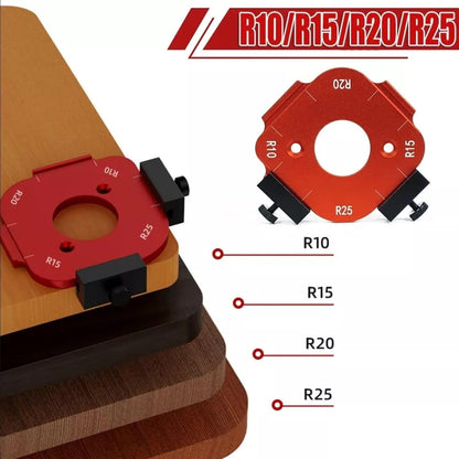 Metal Radius Router Template Corner Jig Set R10 R15 R20 R25 R30 R35 R40 R50 for Carpentry/Woodwork Wooden Board Arc Cutting Tool